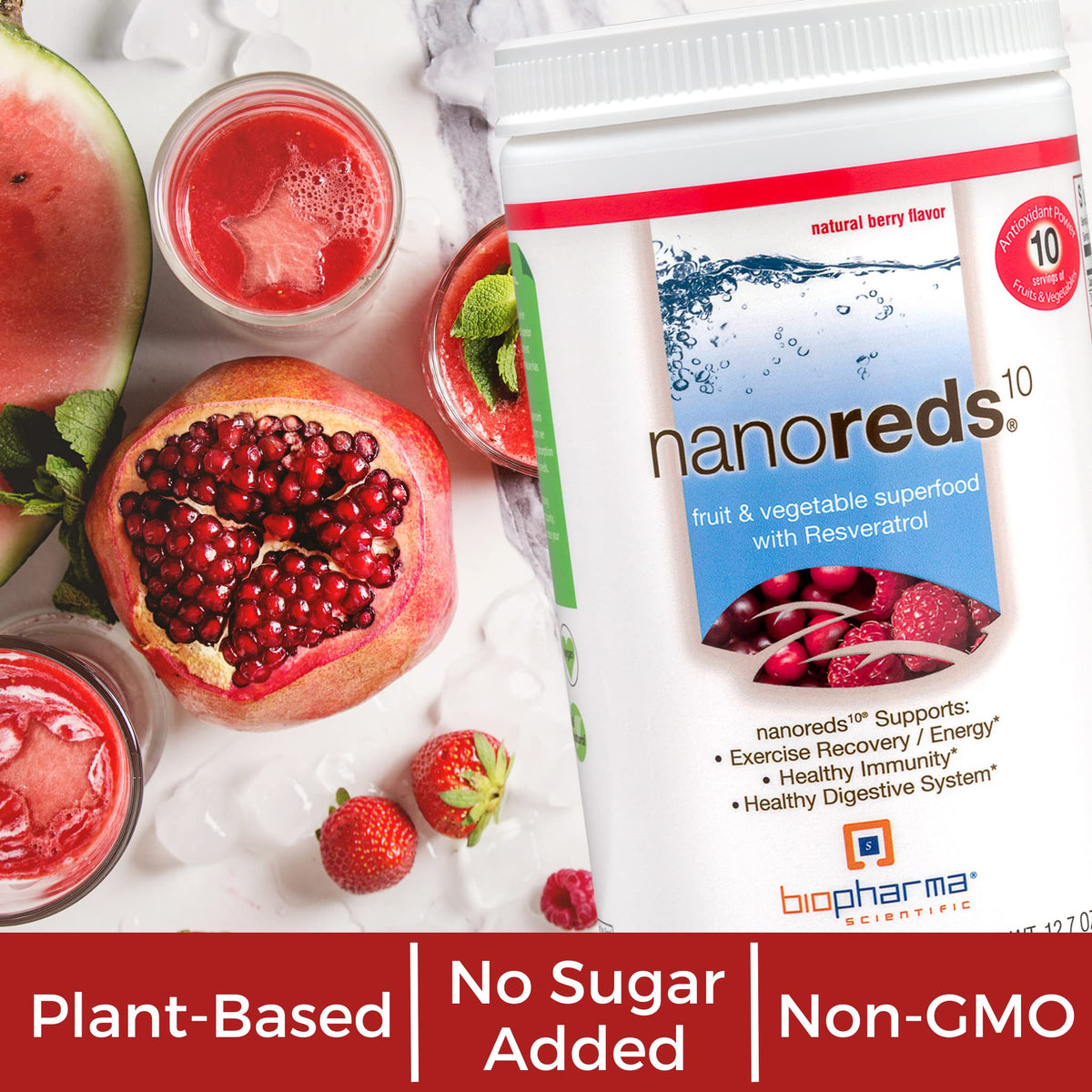 Biopharma Scientific NanoReds Antioxidant Superfood Powder - 30 Servings - image 5