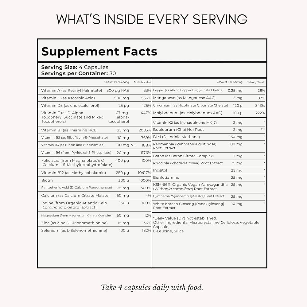 Glow Natural Wellness Daily Glow Multivitamin for Women - 120 Capsules - image 2