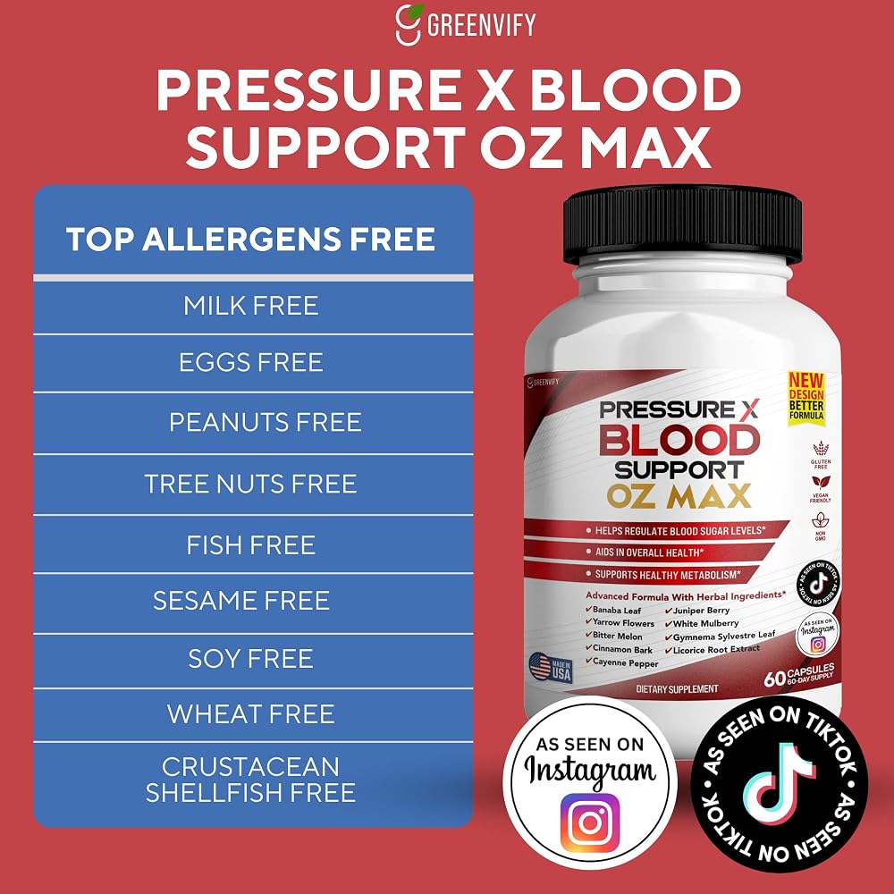 GREENVIFY Pressure X Blood Support Advanced Formula - 120 Capsules - image 3