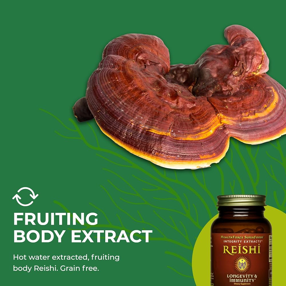 HEALTHFORCE SUPERFOODS Integrity Extracts Reishi - 90 Capsules - image 6