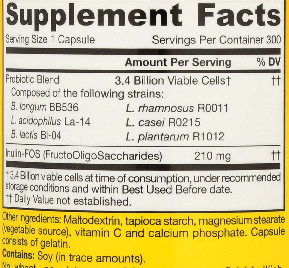 Jarrow Formulas Dophilus Plus FOS Probiotic - 300 Capsules - image 3