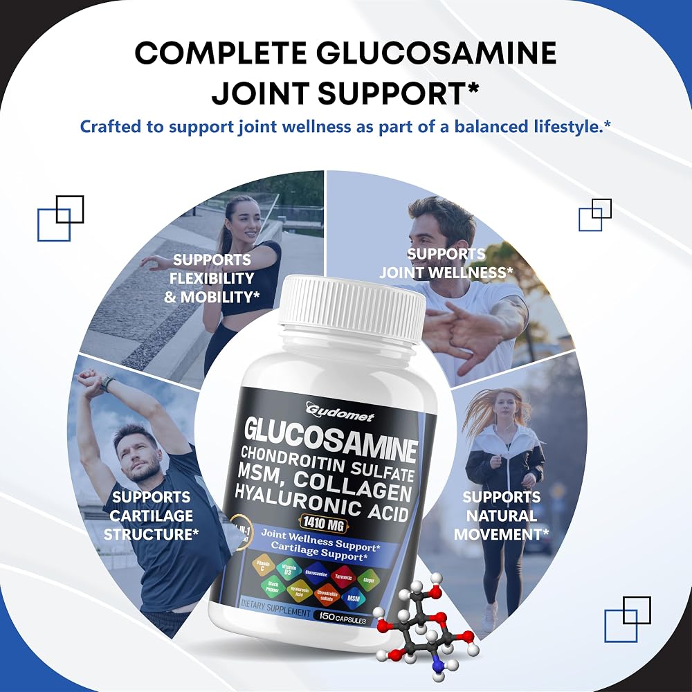 GUDOMET Glucosamine Complex 1,410 mg Joint Support - 150 Capsules - image 3