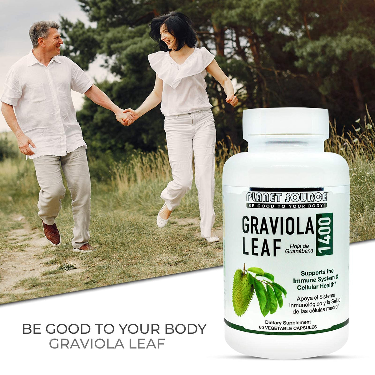 Planet Source Graviola Leaf 1400mg - 60 Vegetarian Capsules - image 5