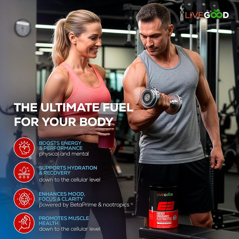 LIVEGOOD E3 Preworkout Powder with BCAA and EAAs - 30 Servings - image 6