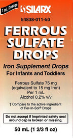 FER-IN-SOL Ferrous Sulfate Iron Drops 15mg/mL - 50 mL