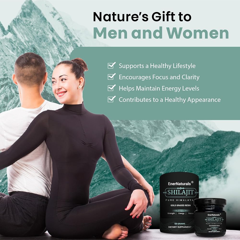 EnerNaturals Pure Himalayan Shilajit Resin for Energy & Stamina - 60g - image 3