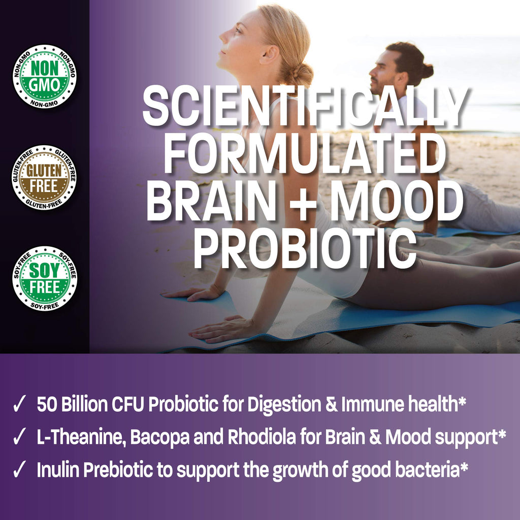 Bronson Brain + Mood Probiotic 50 Billion CFU - 60 Capsules - image 3