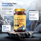 Cosynee Himalayan Shilajit Capsules with Ashwagandha - 150 Capsules - image 2