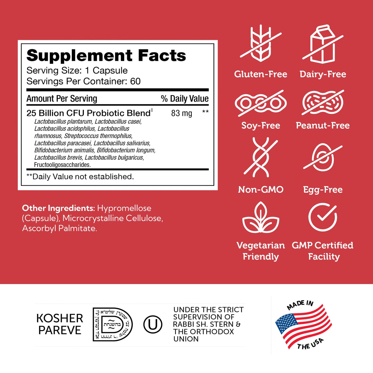 Zahler BioDophilus25 Probiotic 25 Billion CFU - 60 Capsules - image 5