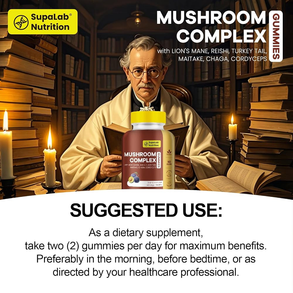 MEGNETA Premium Mushroom Gummies - 60 Capsules - image 3