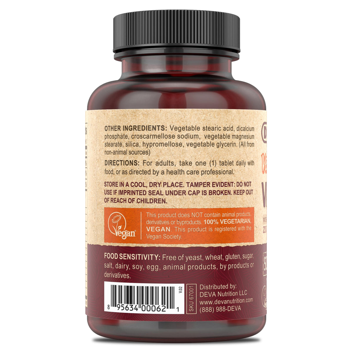 DEVA Vegan Vitamin C 500 MG with Elderberry & Zinc - 90 Tablets - image 4