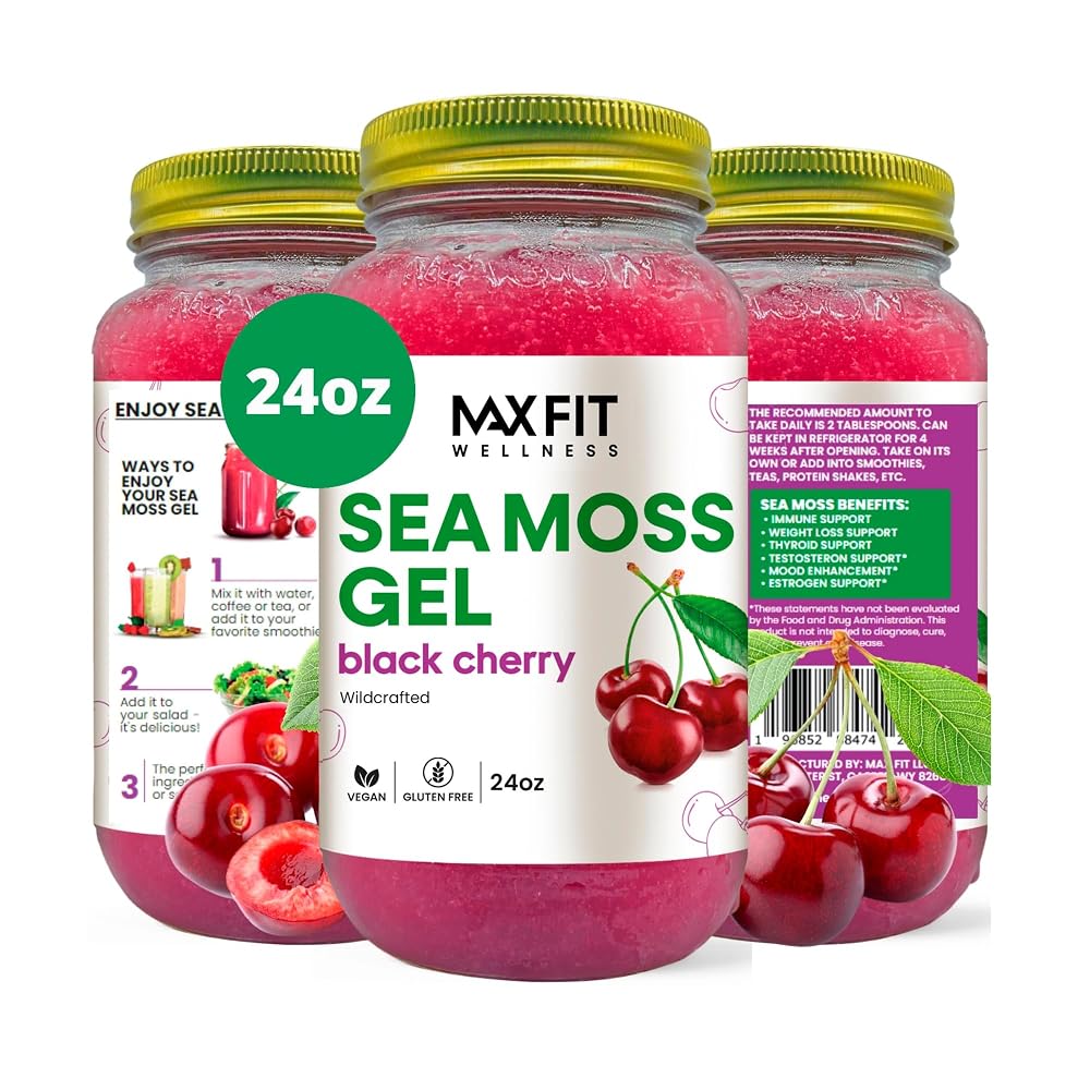 MAX FIT Sea Moss Gel - Pure Wild Crafted Irish Seaweed Moss 24oz