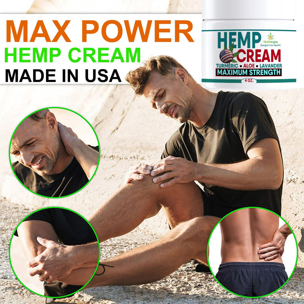 Healthergize Hemp Cream with Turmeric & Aloe - 4 Ounce - image 2
