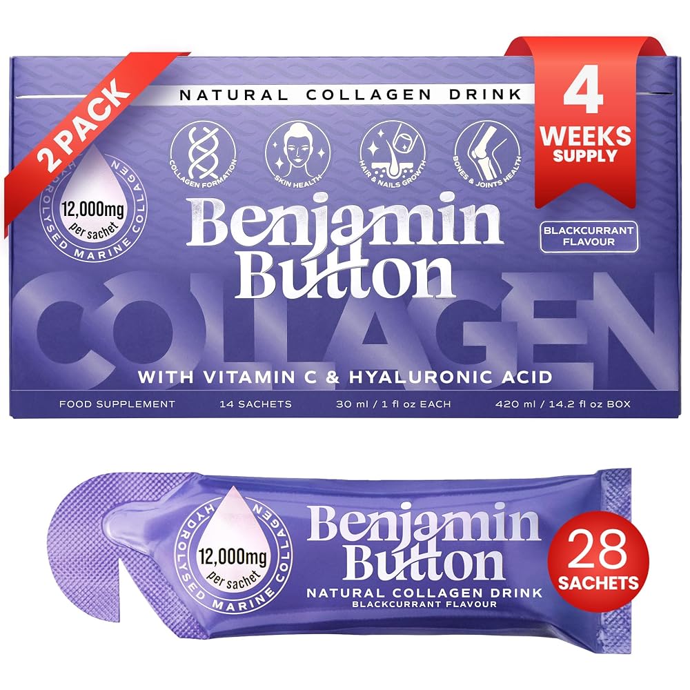 Benjamin Button Marine Collagen Liquid Sachet w/Hyaluronic Acid