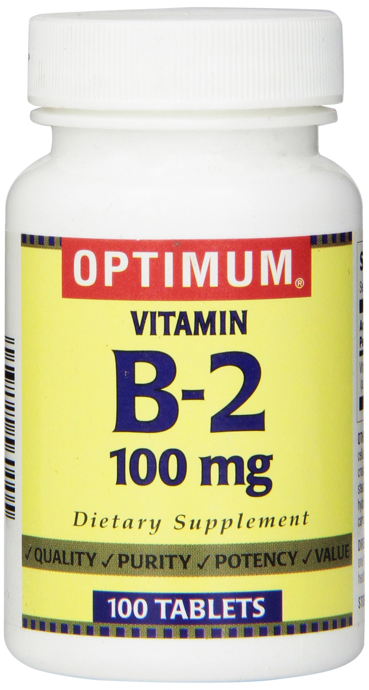 Optimum Vitamin B-2 100 Mg - 100 Tablets