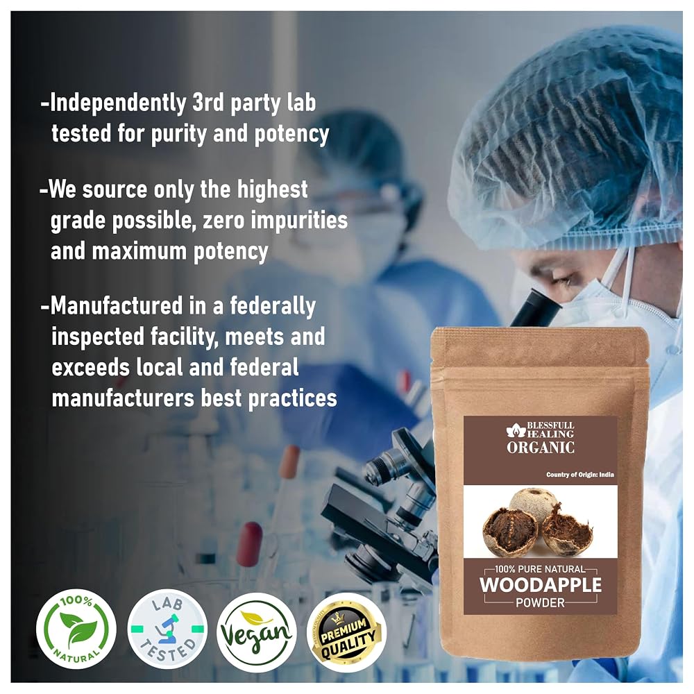 Blessfull Healing Organic Woodapple Powder 100% Pure Natural 200 Gram