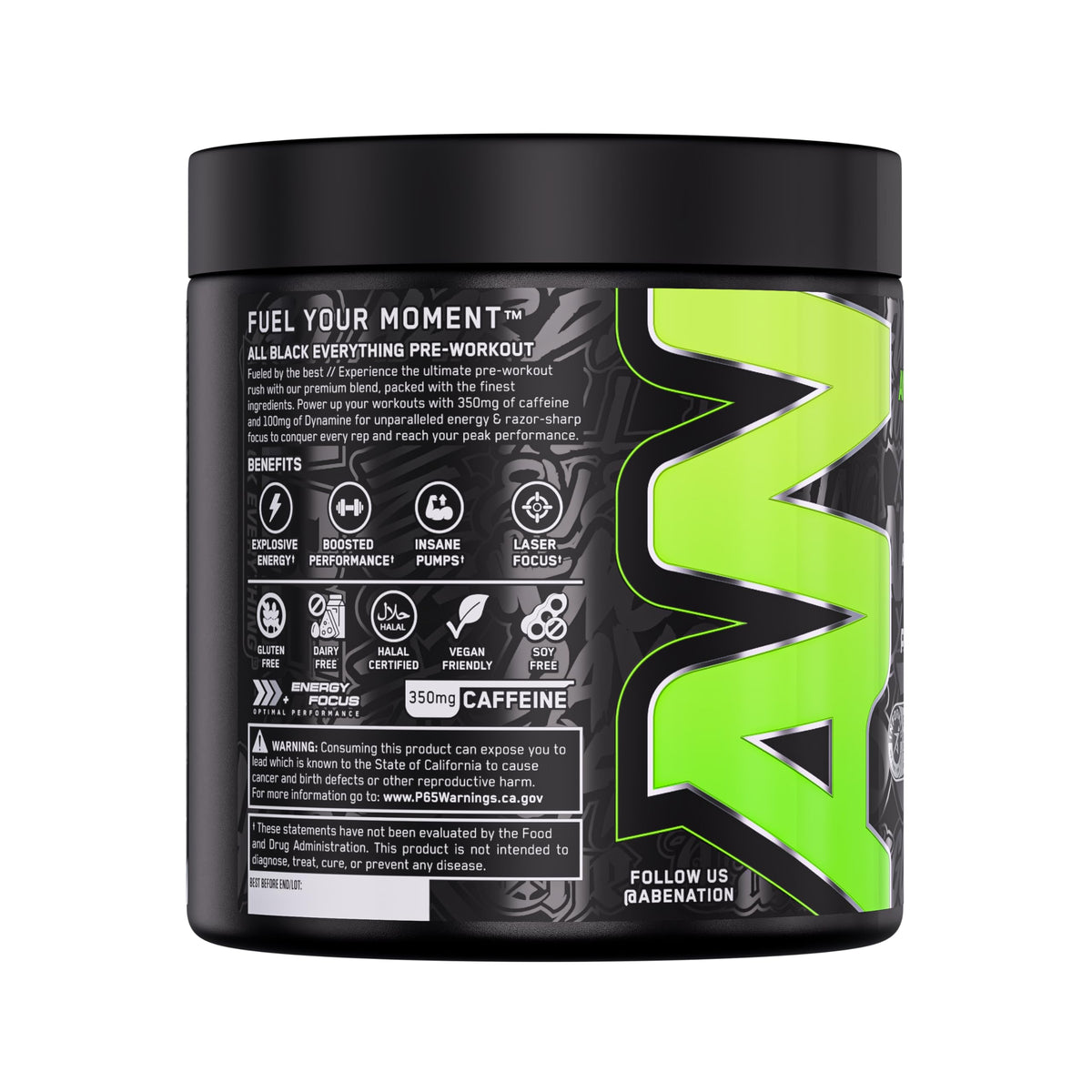 ABE all black everything All Black Everything Pre Workout Powder