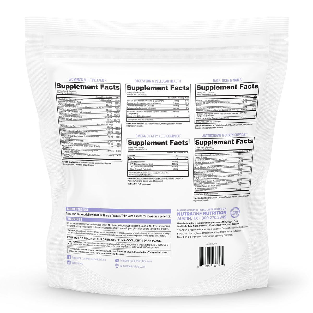 NutraOne MissOne Daily Vitamin Packs for Women - 30 Day Supply - image 2