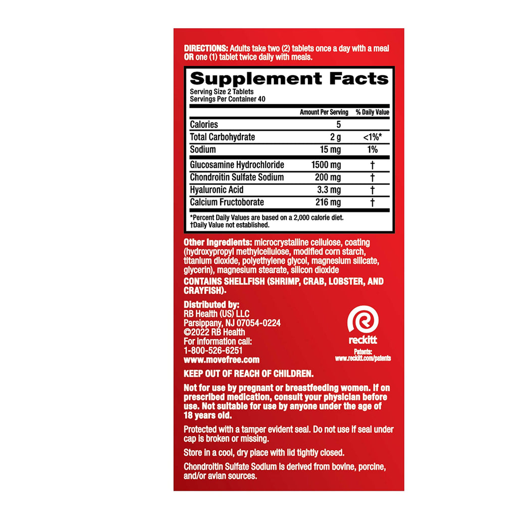 Move Free Advanced Glucosamine Chondroitin Joint Support - 80 Tablets - image 9