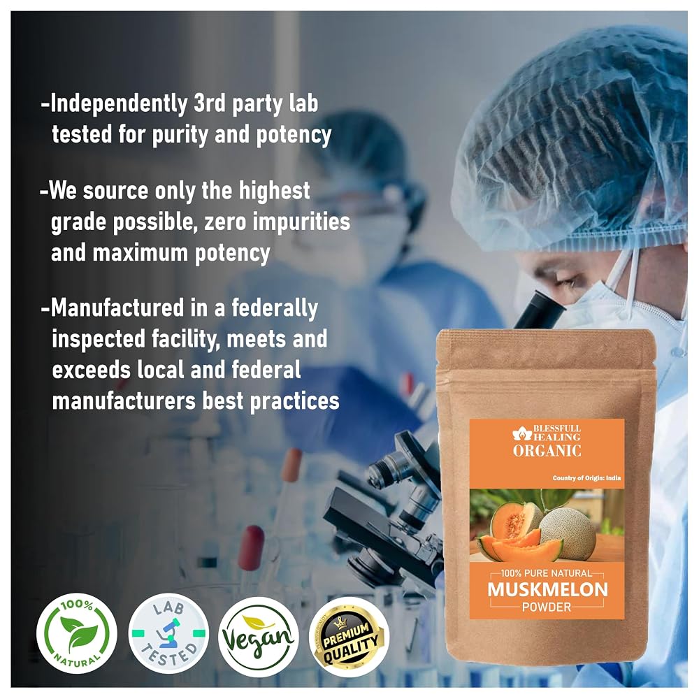 Blessfull Healing Organic Muskmelon Powder 100% Pure Natural 200 Gram
