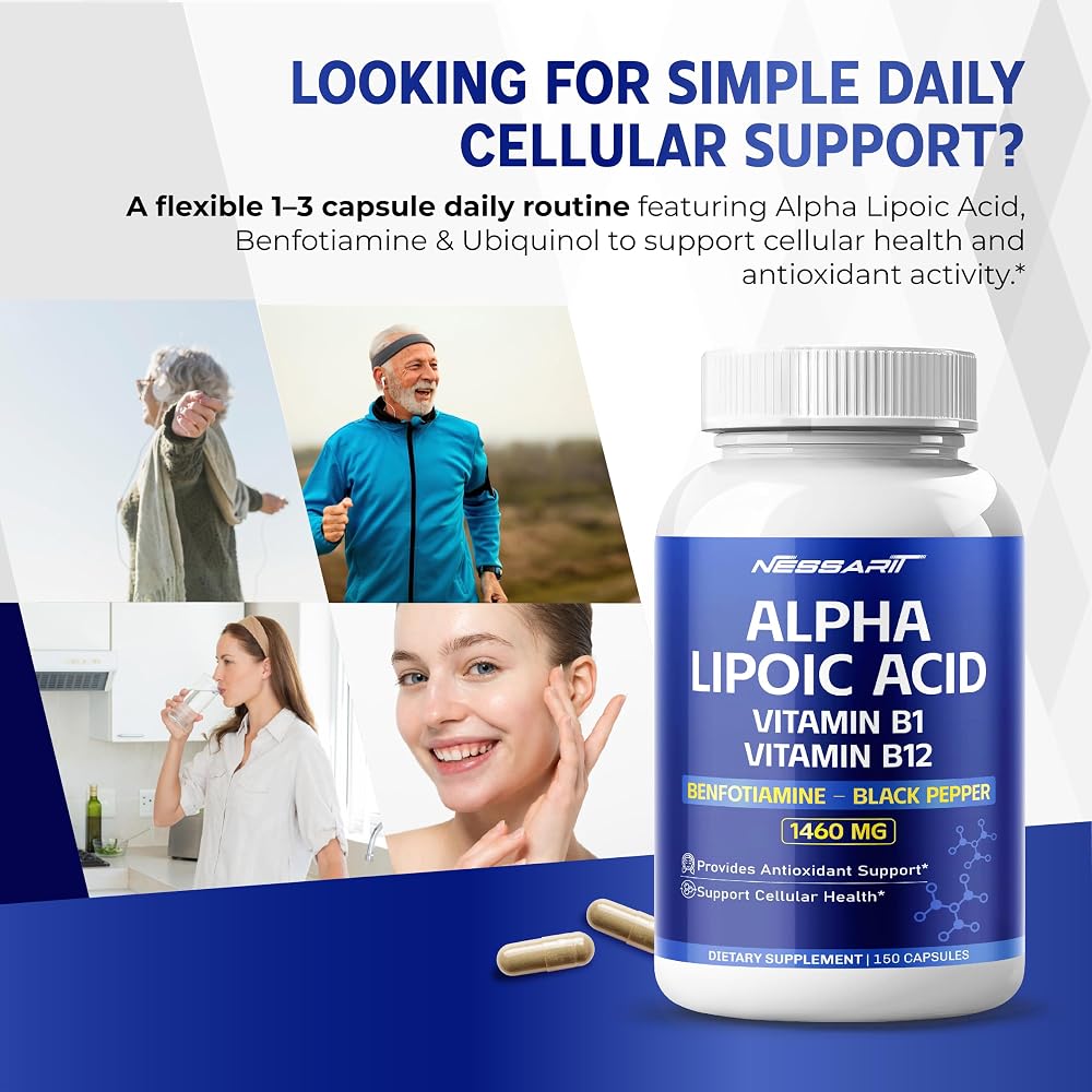 Nessarit Alpha Lipoic Acid Complex with Ubiquinol - 150 Capsules - image 2