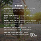 Utzy Naturals Vitamin K2 + D3 High Dose - 60 Vegetarian Capsules - image 8