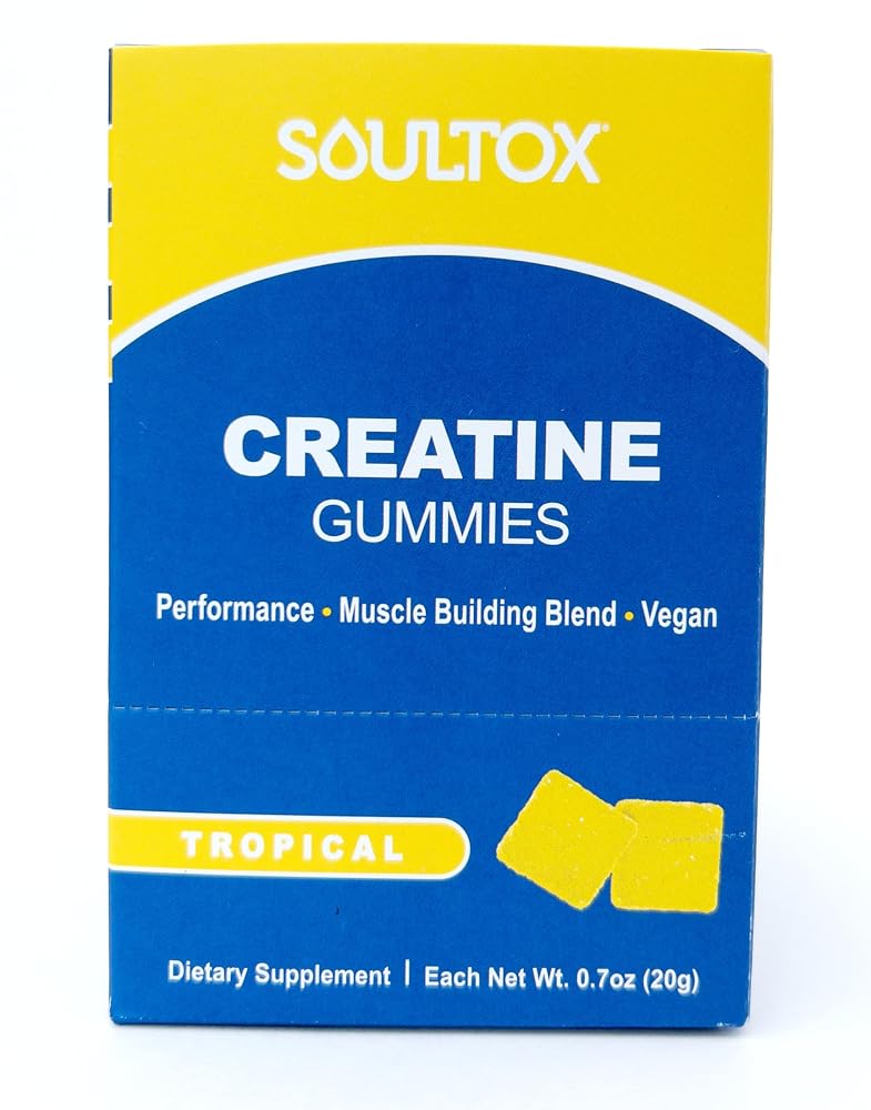 Lucky Soul Creatine Infused Gummy Packs, Tropical Flavor