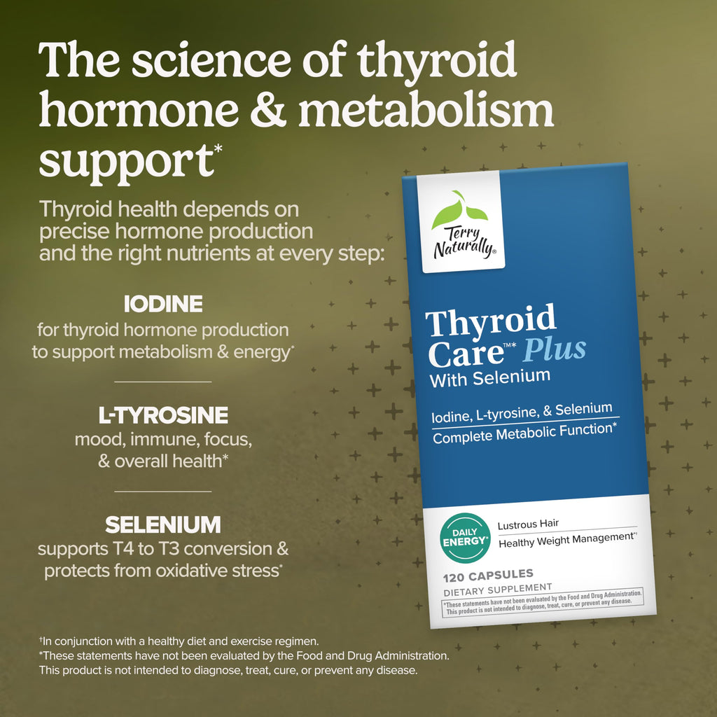 Terry Naturally Thyroid Care Plus - Thyroid Health Supplement