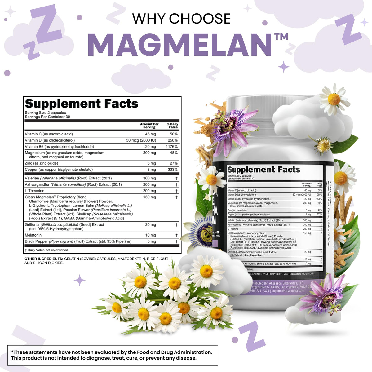 Clean Nutraceuticals Melatonin 10mg Sleep Support - 60 Capsules - image 5