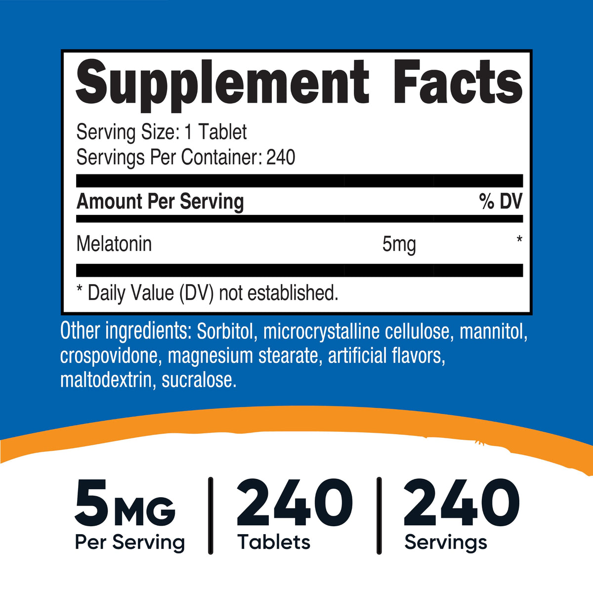 Nutricost Melatonin 5mg Fast Dissolve Tablets Mixed Berry - 240 Tablets - image 2