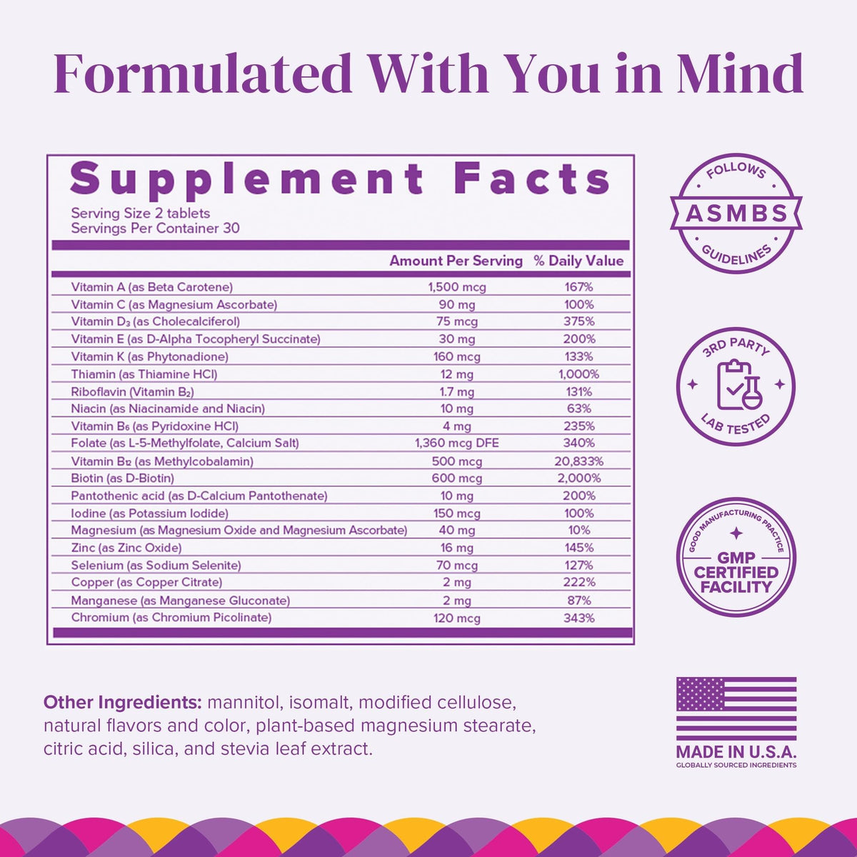 BariMelts Multivitamin for Women - 60 Fast-Dissolving Tablets - image 2