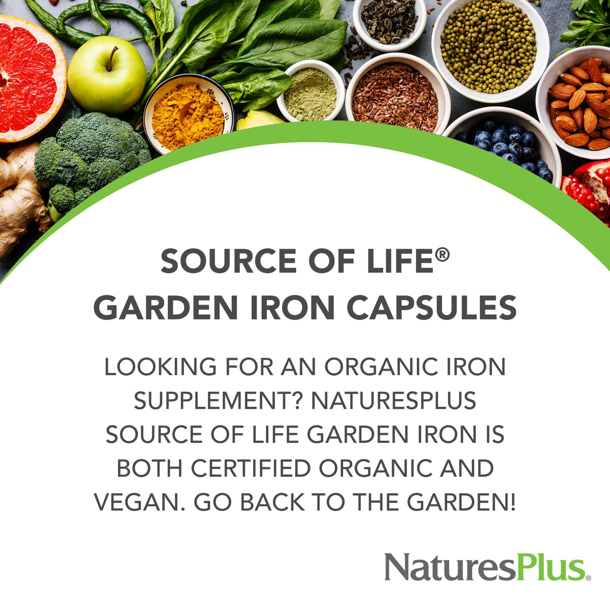 Nature's Plus Source of Life Garden Iron - 30 Capsules - image 3