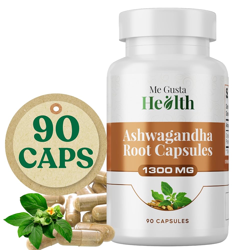 ME GUSTA HEALTH Ashwagandha Root Powder 1300mg - 90 Capsules - image 9