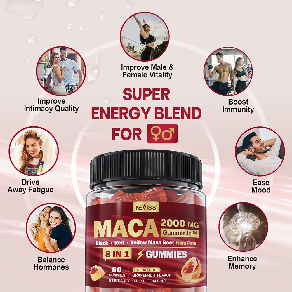 NEVISS Maca Root Filled Gummies 2000mg