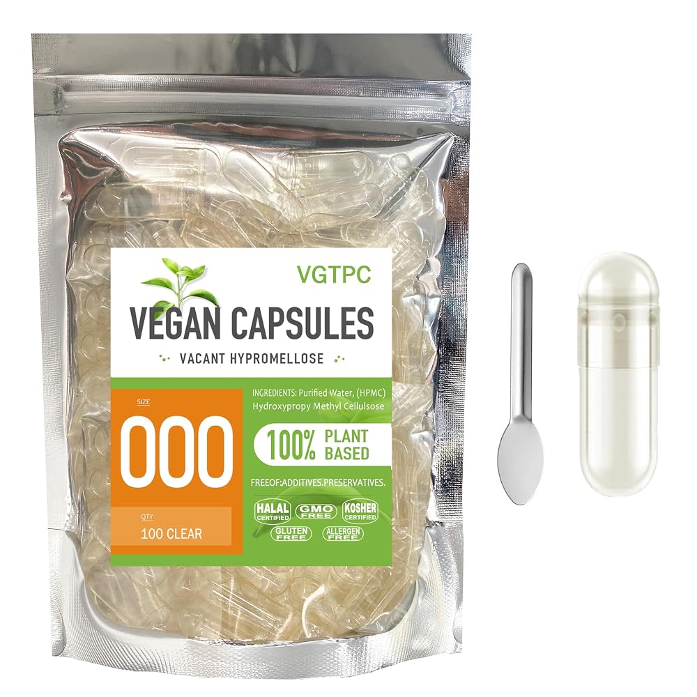 VGTPC Size 000 Empty Vegetarian Capsules