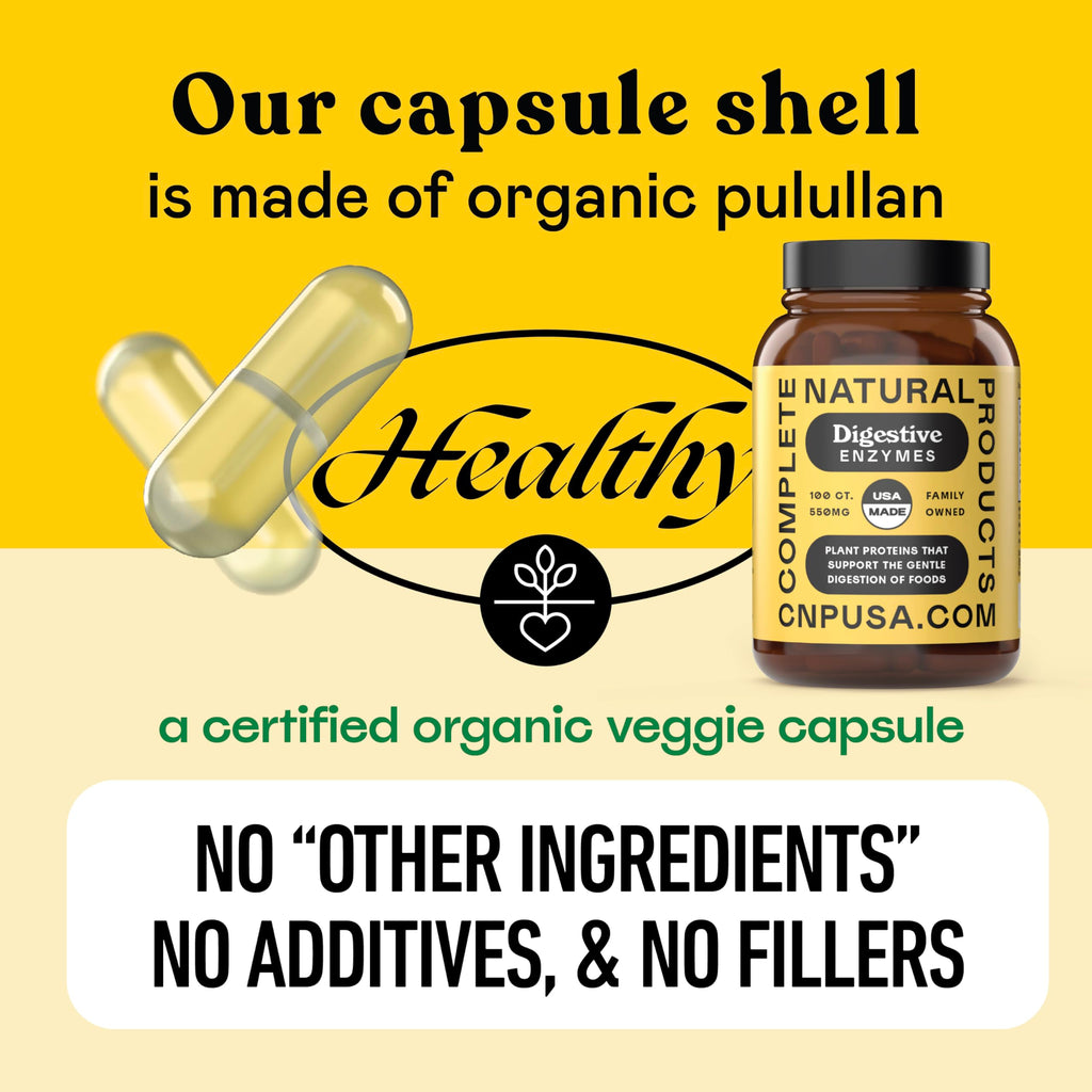 Complete Natural Products Digestive Enzyme Capsules 550mg - 60 Capsules - image 7