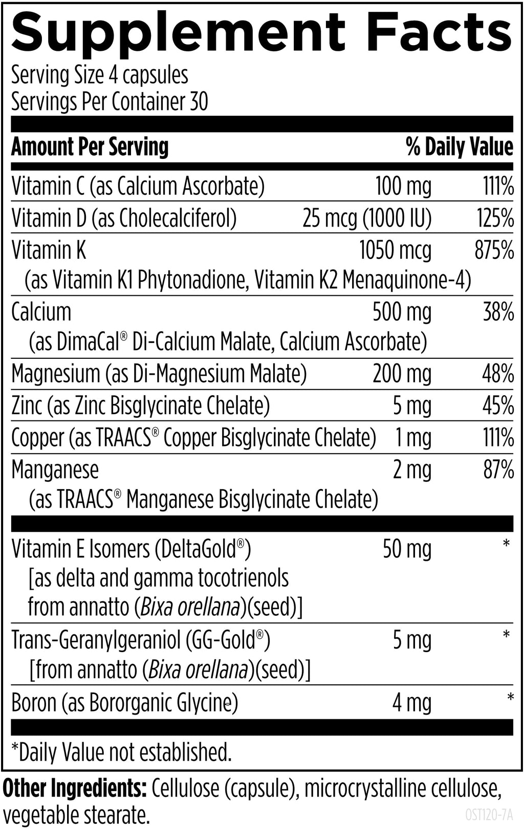 Designs for Health OsteoForce Bone Support Supplement - 120 Tablets - image 3