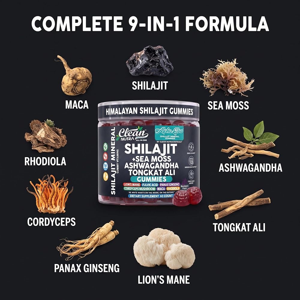 Clean Nutraceuticals Alpha Glow Shilajit Gummies - 60 Count - image 4