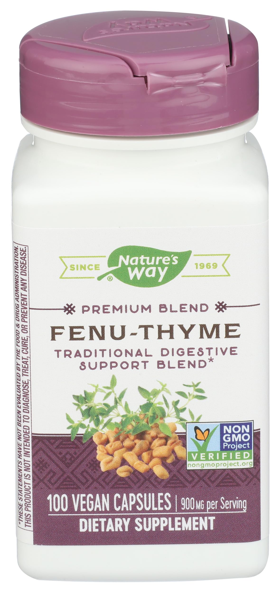 Nature's Way Fenu-Thyme Digestive Support - 100 Vegetarian Capsules