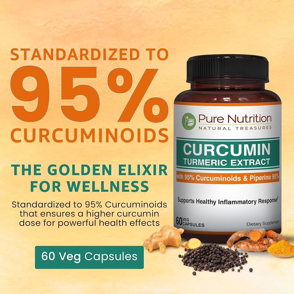 Pure Nutrition Curcumin Turmeric Supplement 95% Curcuminoids - image 3