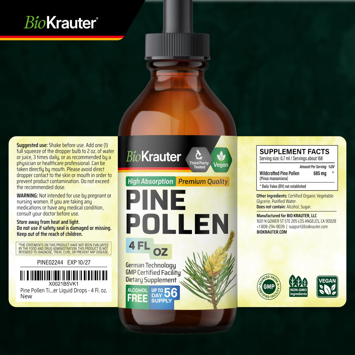 BIO KRAUTER Pine Pollen Tincture