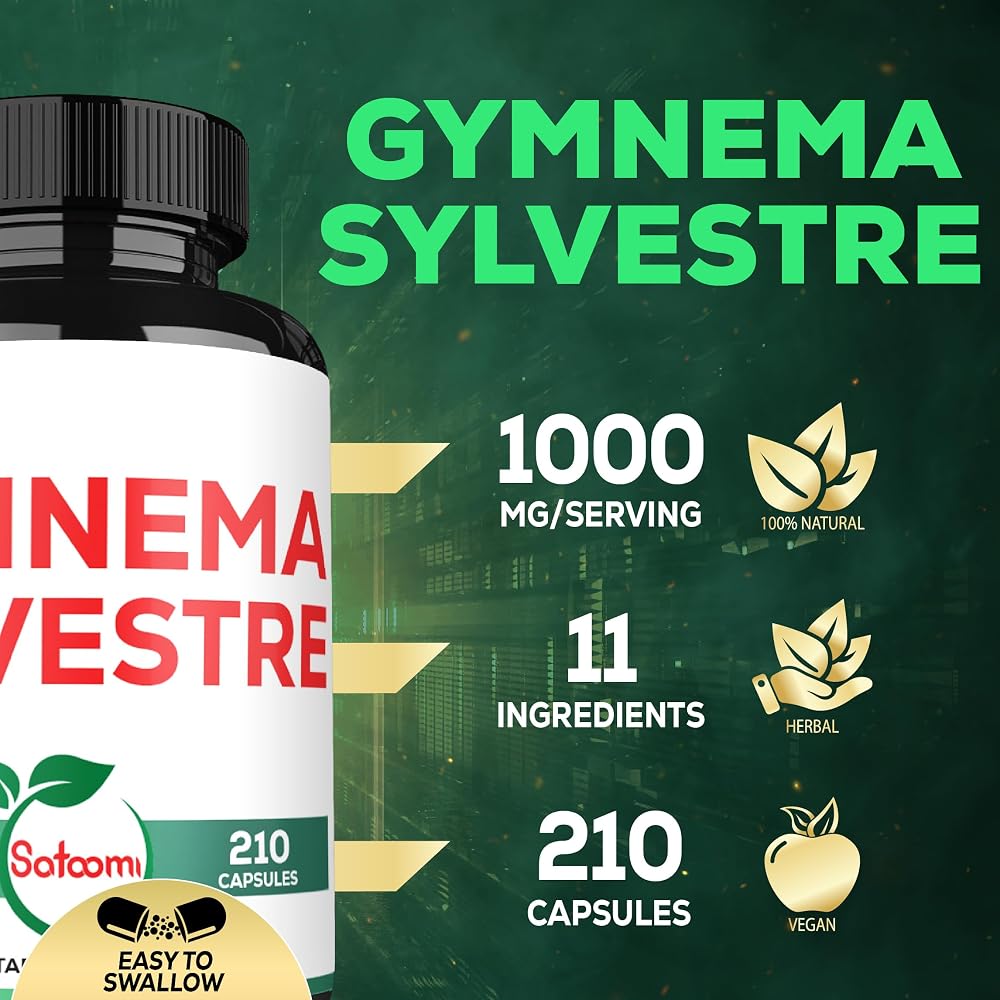 Satoomi Gymnema Sylvestre 1000mg Supplement - 210 Capsules - image 3
