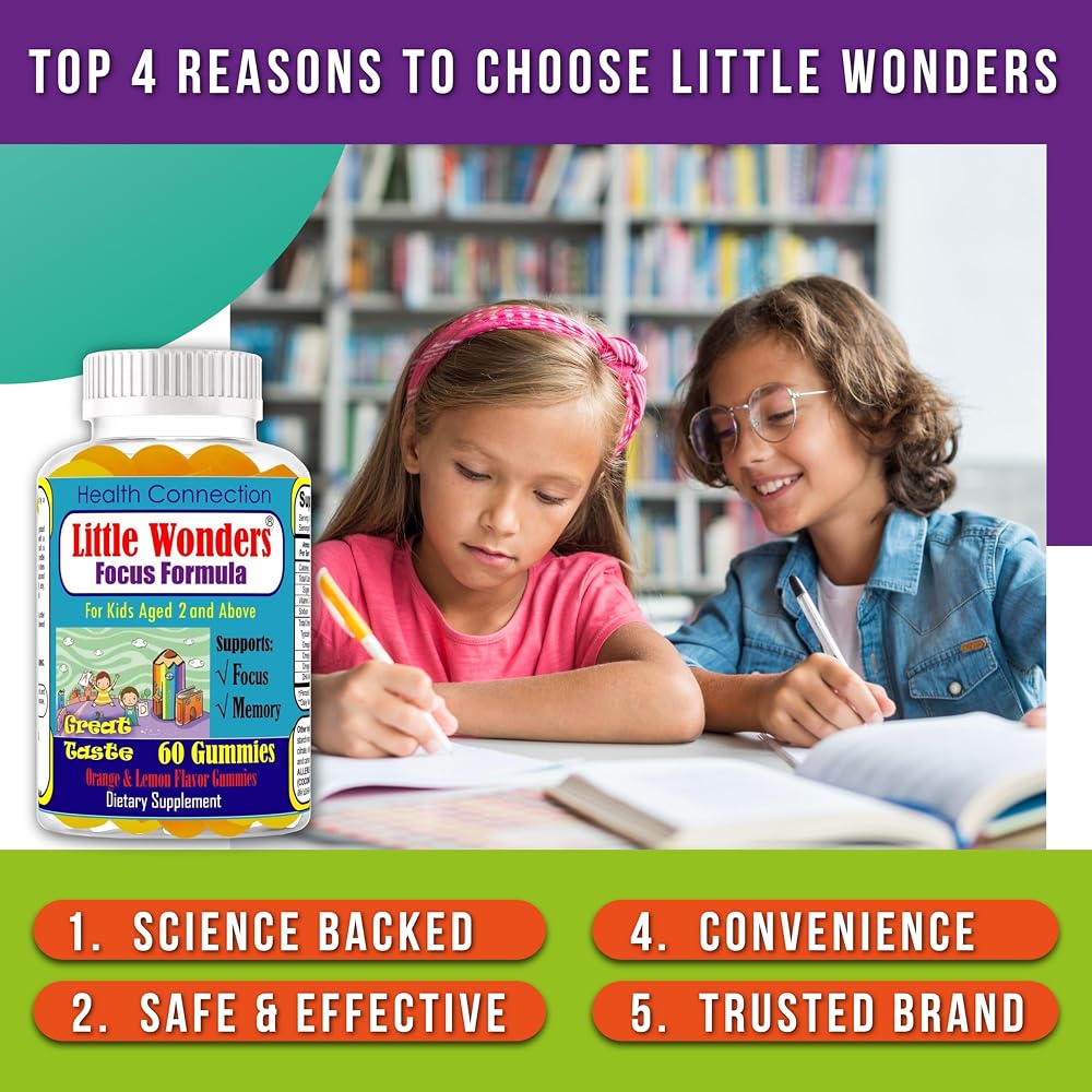 Little Wonders Kids Omega 3 DHA Gummies for Brain Health - 60 Gummies - image 5