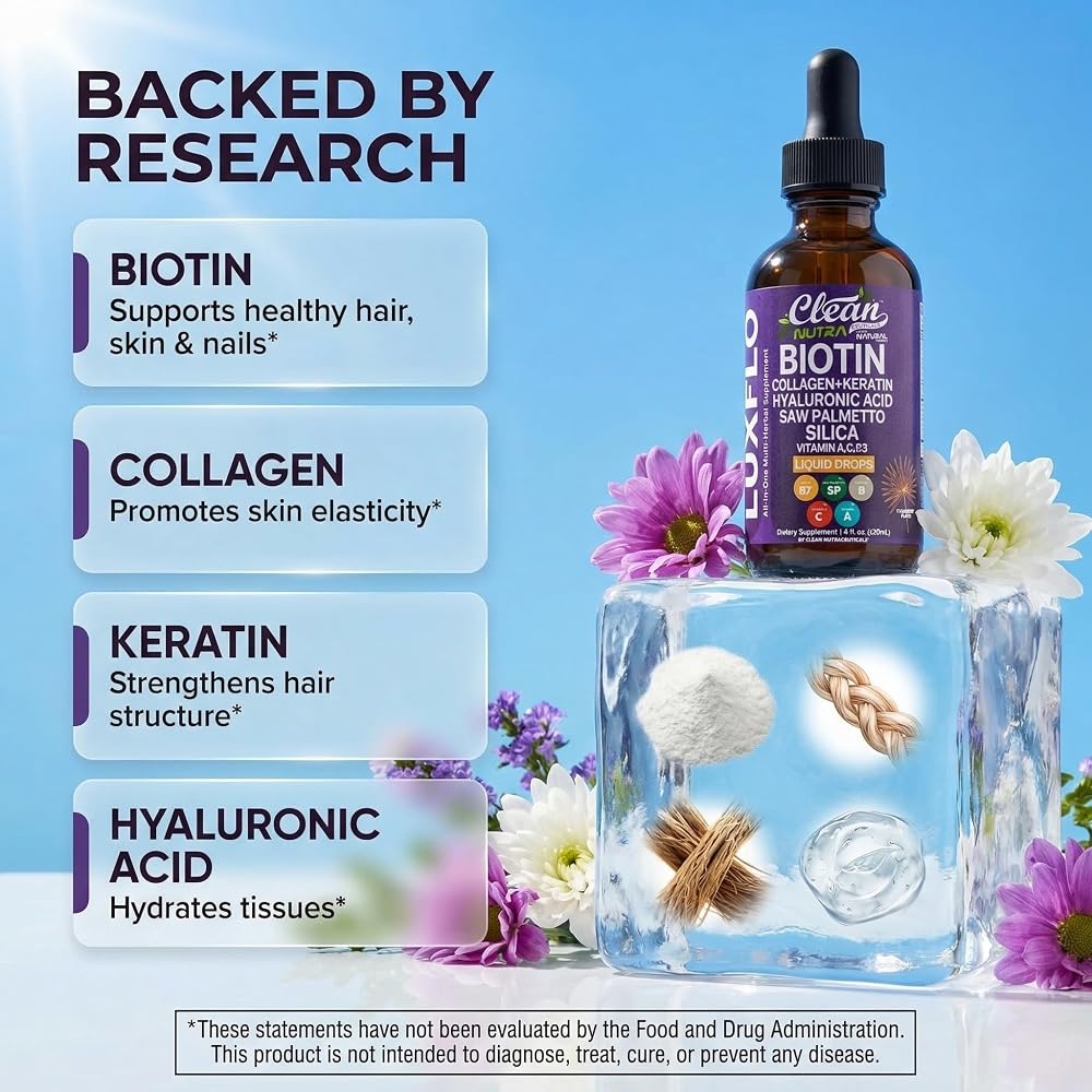 Clean Nutraceuticals Biotin Collagen Keratin Liquid Drops for Hair Growth - image 3