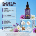 Clean Nutraceuticals Biotin Collagen Keratin Liquid Drops for Hair Growth - image 3
