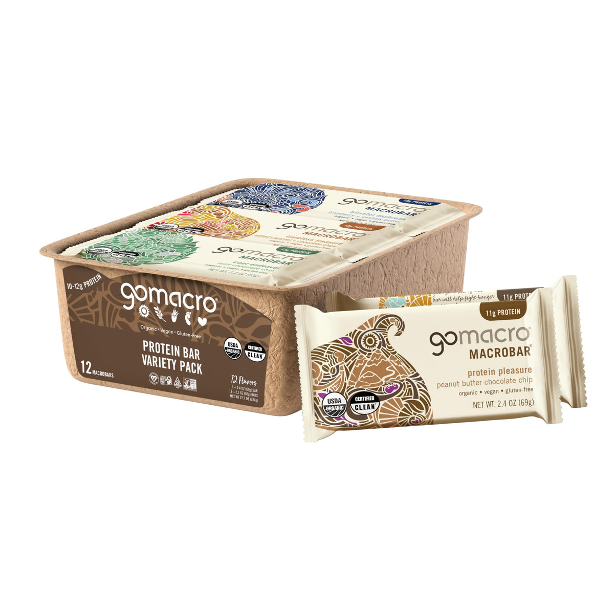 GoMacro MacroBar Organic Vegan Protein Bars
