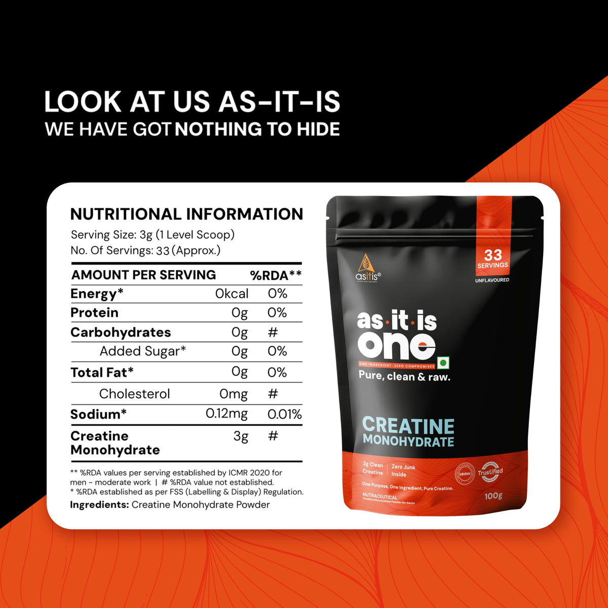 Asitis Nutrition Creatine Monohydrate - 100g - image 5