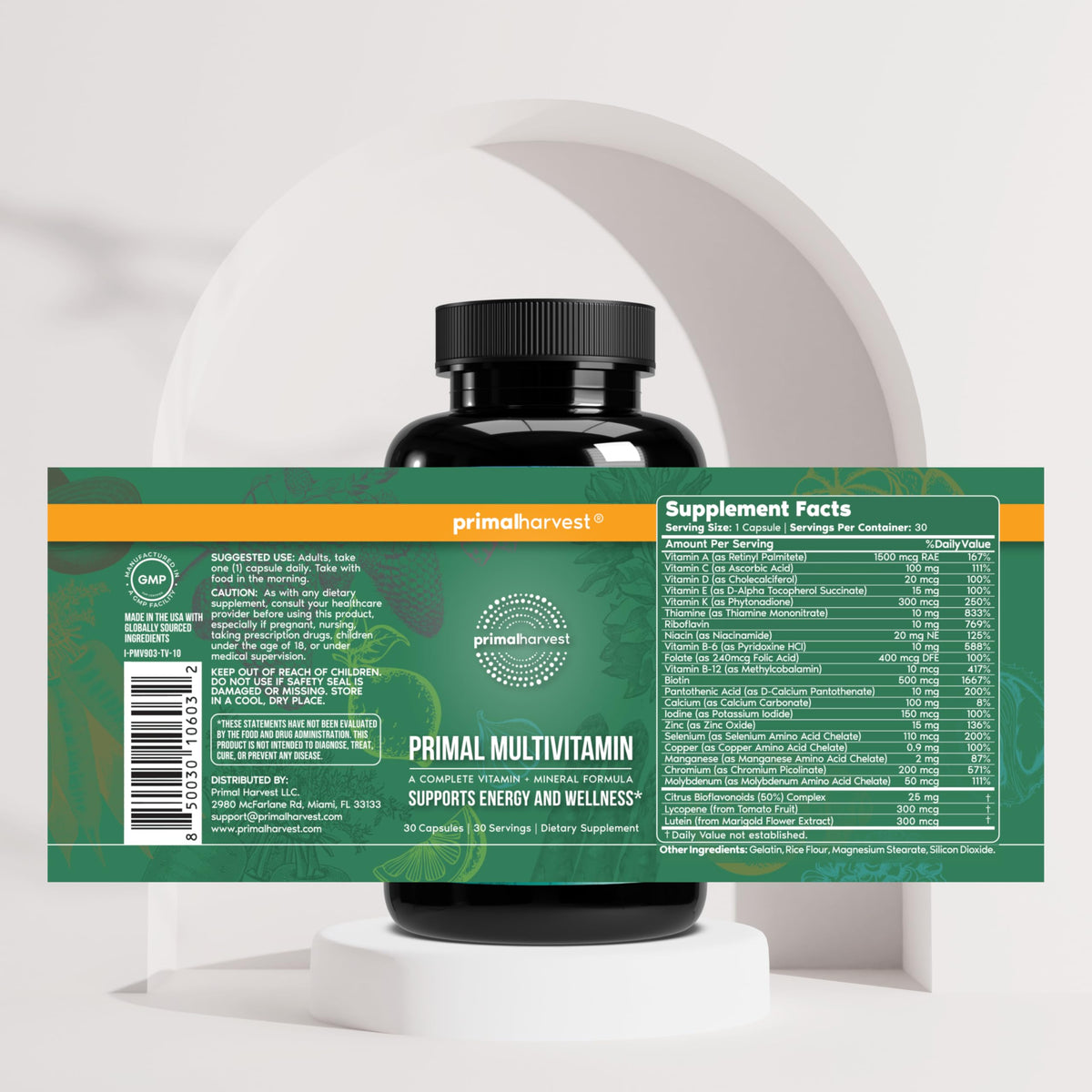 Primal Harvest Multivitamin - 30 Capsules - image 5