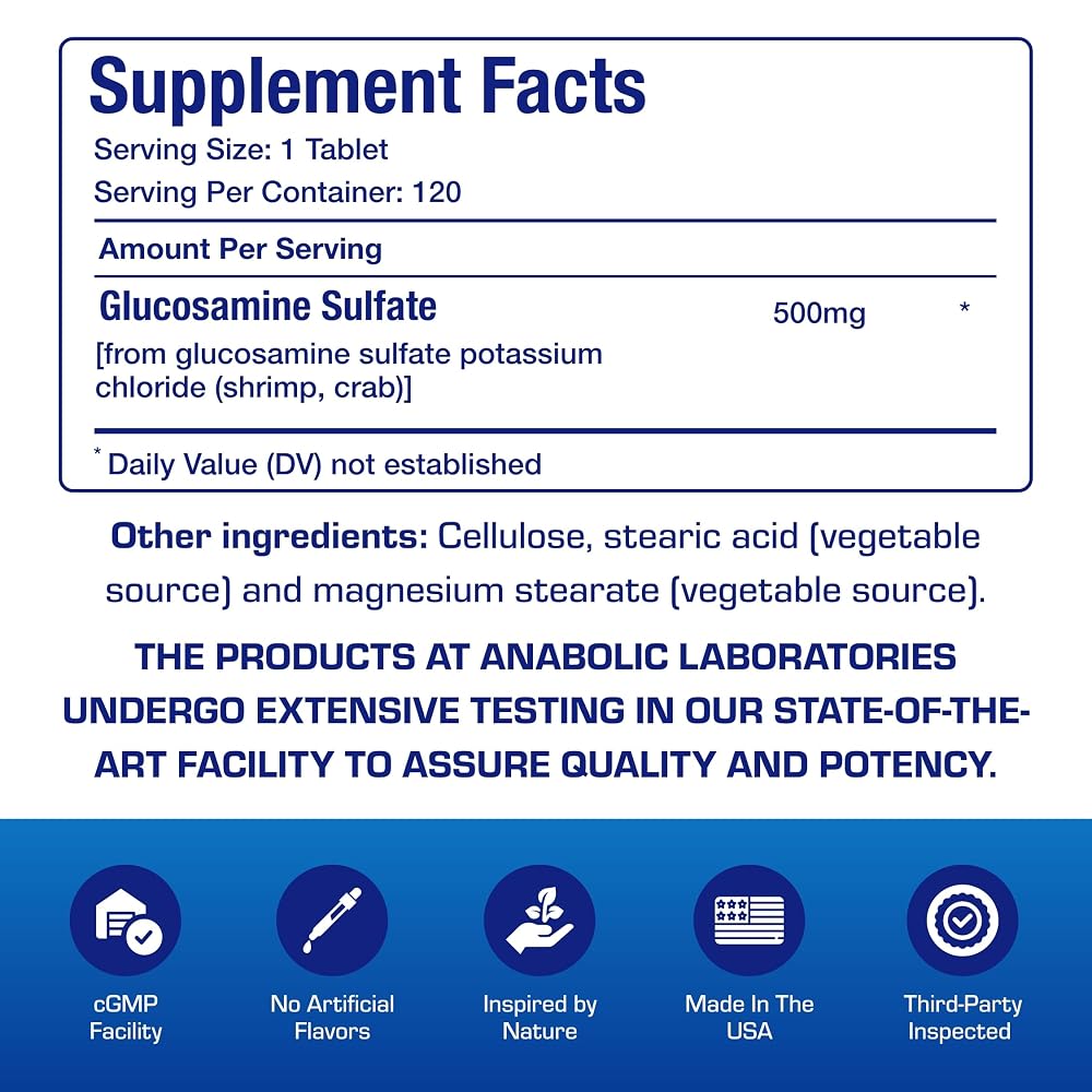 Anabolic Laboratories Glucosamine Sulfate Joint Health - 120 Tablets - image 4