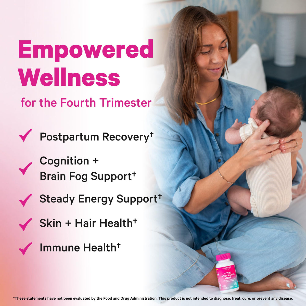 Pink Stork Total Postnatal + DHA with Iron - 60 Capsules - image 3